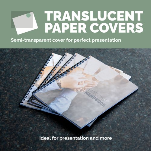 Fellowes A4 Binding Covers Translucent 150gsm (Pack of 50) 100143443