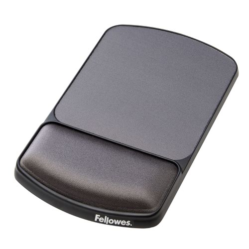 Fellowes Height Adjustable Premium Gel Mouse Pad and Wrist Rest Graphite 9374001