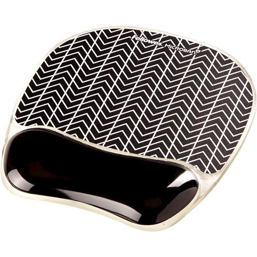 Fellowes Gel Mouse Pad with Microban Protection Chevron 9653401