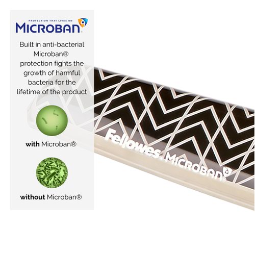 Fellowes Gel Keyboard Wrist Rest with Microban Protection Chevron 9653601