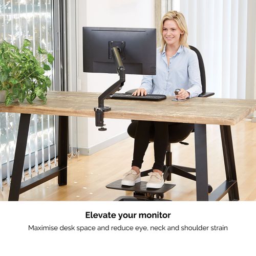 Eppa Single Monitor Arm Black Laptop / Monitor Risers SW4110
