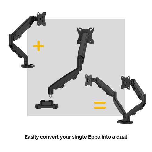 Eppa Dual Monitor Arm Kit Black Laptop / Monitor Risers SW4115