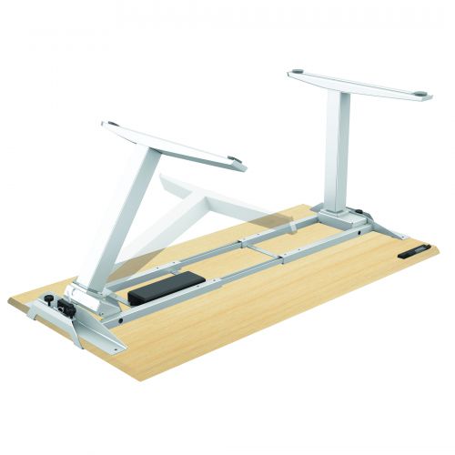Fellowes Levado Height Adjustable Desk Maple 1600mm 9709401 Office Desks 37762FE