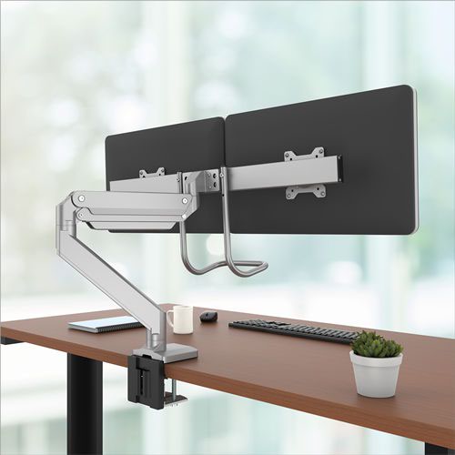 Eppa Crossbar Monitor Arm  Silver