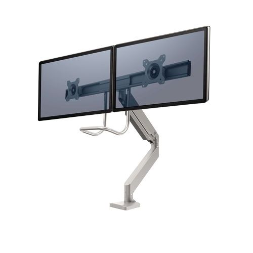 Eppa Crossbar Monitor Arm  Silver