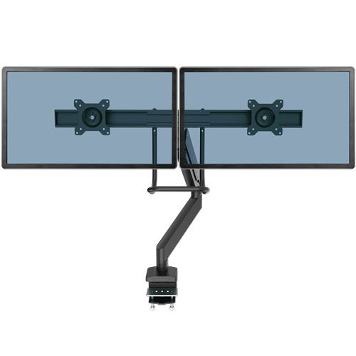 Fellowes 9909301 Eppa Dual Crossbar Monitor Arm - Black 33081J