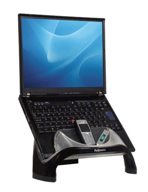 Fellowes Smart Suites Laptop Riser with USB Hub Black/Clear 8020201