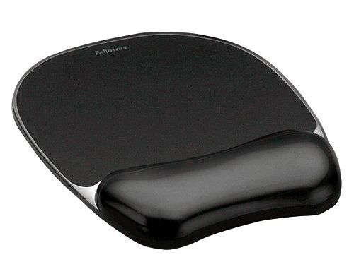 Fellowes Crystals Gel Mouse Pad Black 9112101