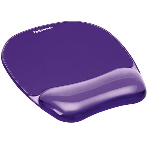 Fellowes Crystals™ Gel Mouse Pad/Wrist Support Purple