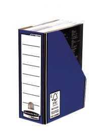 Fellowes Bankers Box Premium Magazine File Board Blue (Pack 10) 722904