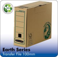 Bankers Box by Fellowes Earth Srs Transfer Bx File Rcyc FSC Tab Lock Lid W100mm A4 Ref 4470201 [Pack 20]