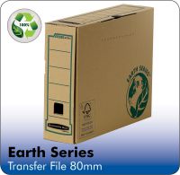 Bankers Box by Fellowes Earth Srs Transfer Bx File Rcyc FSC Tab Lock Lid W80mm A4 Ref 4470101 [Pack 20]
