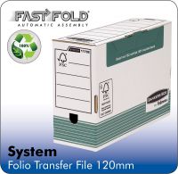 Fellowes Bankers Box Transfer File 120mm Green/White Ref 1179201 [Pack 10]