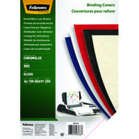 Fellowes Binding Covers 250gsm A4 Red Gloss Ref 5378303 [Pack 100]