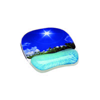 Fellowes Photo Gel Mouse Pad with Wristrest Beach Design 9202601