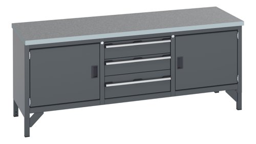 Bott 41002057.77V Cubio Storage Bench (Lino) 2000 x 750 x 840mm