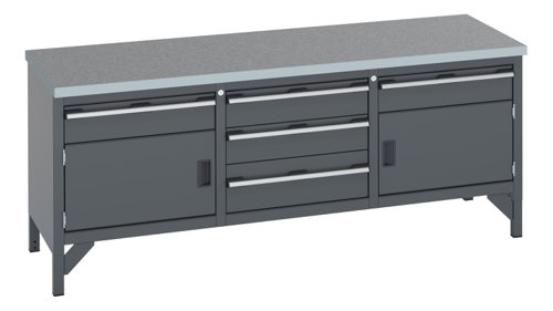 Bott 41002066.77V Cubio Storage Bench (Lino) 2000 x 750 x 840mm