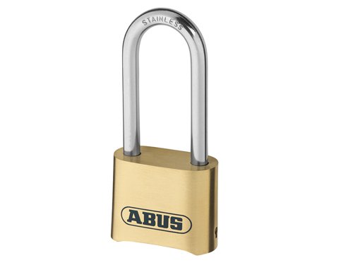 ABUS Mechanical 32075 180IB/50HB63 50mm Brass Body Combination Padlock Long Shackle (4-Digit) Carded