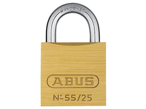 ABUS Mechanical 35073 55/25mm Brass Padlock Carded