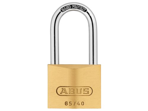 ABUS Mechanical 12639 65/40mm Brass Padlock 40mm Long Shackle Keyed Alike 6406