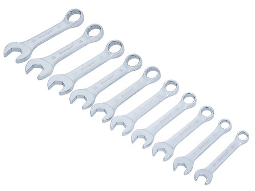 BlueSpot Tools 04110 Stubby Combination Spanner Set, 10 Piece