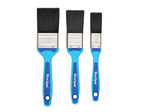 BlueSpot Tools 36011 Soft Grip Synthetic Paint Brush Set, 3 Piece