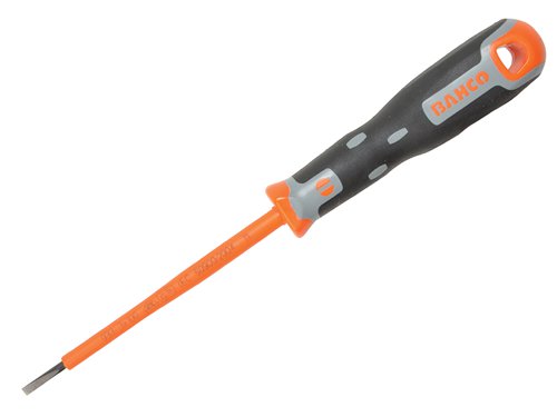 Bahco 033.030.100 Tekno+ VDE Screwdriver Slotted Tip 3.0mm x 100mm