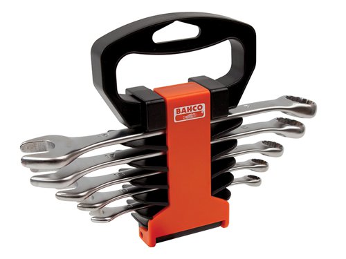 Bahco 111M/SH5 Chrome Polished Combination Spanner Set, 5 Piece