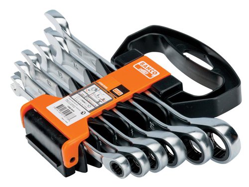 Bahco 1RM/SH6 1RM Ratcheting Combination Wrench Set, 6 Piece