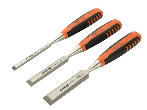 Bahco 424P-S3-EUR 424-P Bevel Edge Chisel Set, 3 Piece