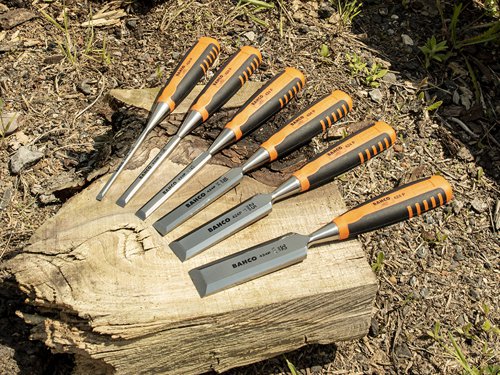 Bahco 424P-S6-PP 424-P Bevel Edge Chisel Set 6 Piece in Pouch