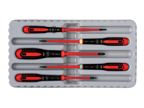 Bahco BE-9871SL BE-9871SL ERGO™ Slim VDE Insulated Screwdriver Set, 5 Piece