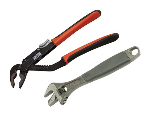 Bahco 9873 9873 Adjustable & Slip Joint Pliers Set, 2 Piece