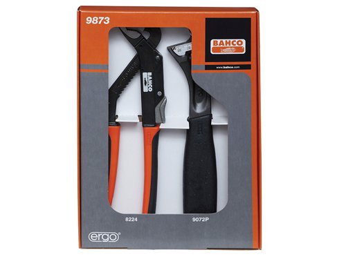 Bahco 9873 9873 Adjustable & Slip Joint Pliers Set, 2 Piece