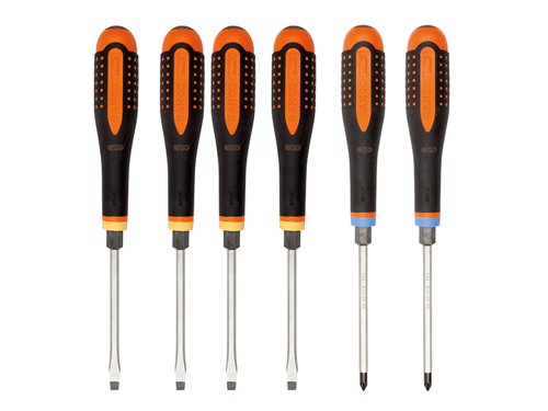 Bahco BE-9882TB ERGO™ Through Blade Screwdriver Set, 6 Piece