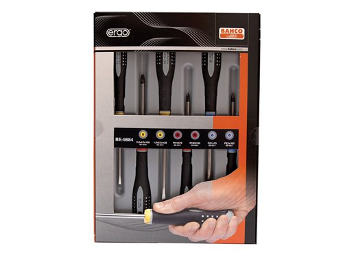 Bahco BE-9884S Mixed Insulated ERGO™ Screwdriver Set, 6 Piece
