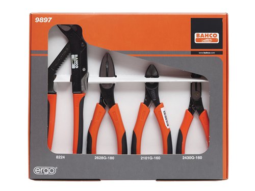 Bahco 9897 9897 Plier Set, 4 Piece