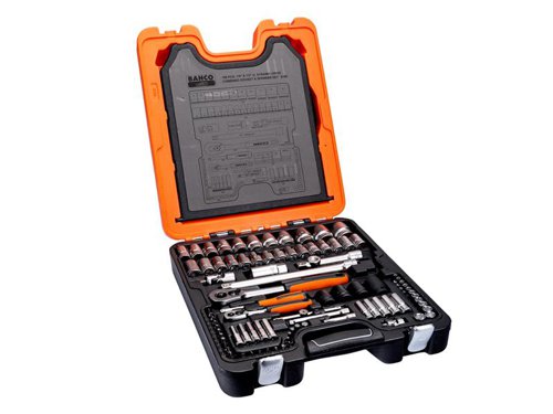 Bahco S108 S108 Socket & Combination Spanner Set of 108 Metric 1/4in & 1/2in Drive