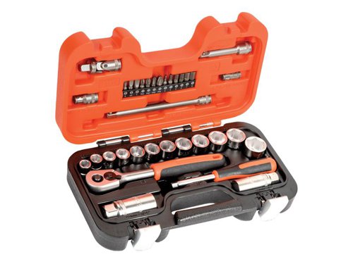 Bahco S330 S330 Socket Set of 34 Metric 3/8in Drive + 1/4in Accessories