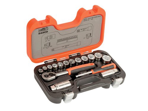 Bahco S330 S330 Socket Set of 34 Metric 3/8in Drive + 1/4in Accessories