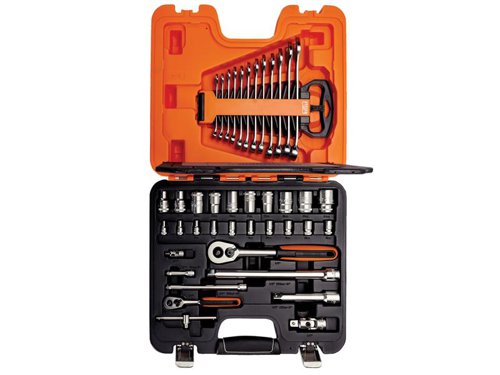 Bahco S410 S410 Socket & Spanner Set of 41 Metric 1/4in & 1/2in Drive