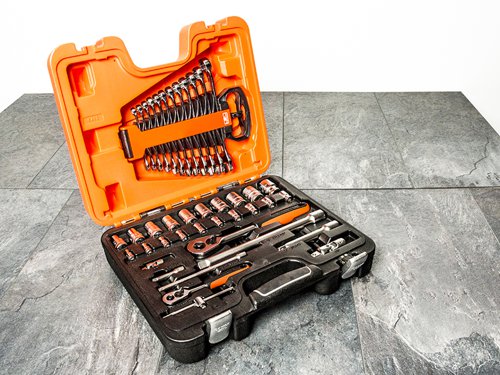 Bahco S410 S410 Socket & Spanner Set of 41 Metric 1/4in & 1/2in Drive