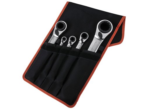 Bahco S4RM/5T S4RM Series Reversible Ratchet Spanners Set, 5 Piece