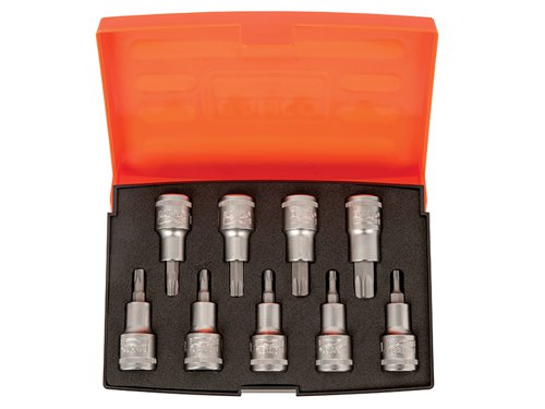 Bahco S9TORX S9TORX 1/2in Drive Socket Set of 9 Metric