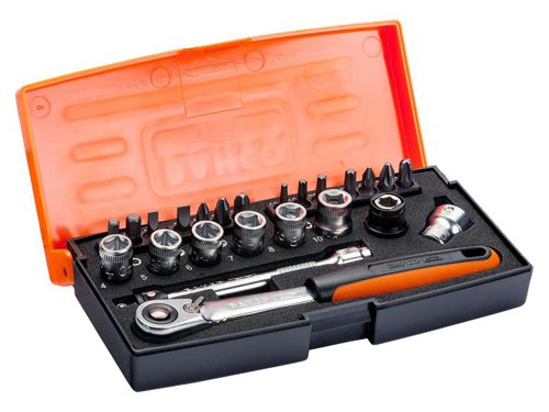 Bahco SL24 SL24 Socket Set of 24 Metric 1/4in Drive