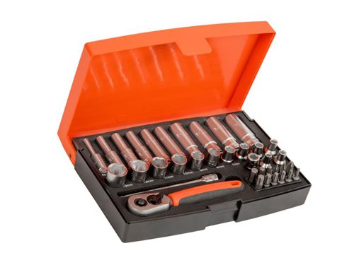 Bahco SL25L SL25L Socket Set of 37 Metric 1/4in Deep Drive