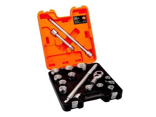 Bahco SLX 17 SLX17 Socket Set of 17 Metric 3/4in Drive