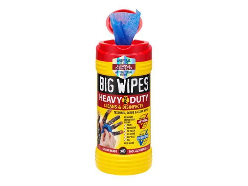 Big Wipes 2420 0000 Heavy-Duty Pro+ Antiviral Wipes (Tub 80)