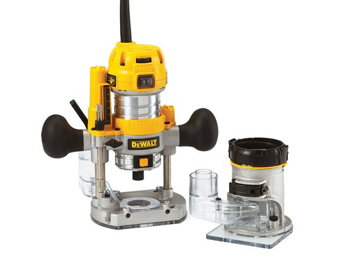 DEWALT D26204K-GB D26204K 1/4in Premium Plunge & Fixed Base Combi Router 900W 240V