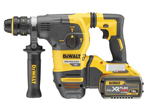 DEWALT DCH334X2-GB DCH334X2 Brushless Q/C Chuck SDS Plus Hammer 54V 2 x 9.0Ah Li-ion